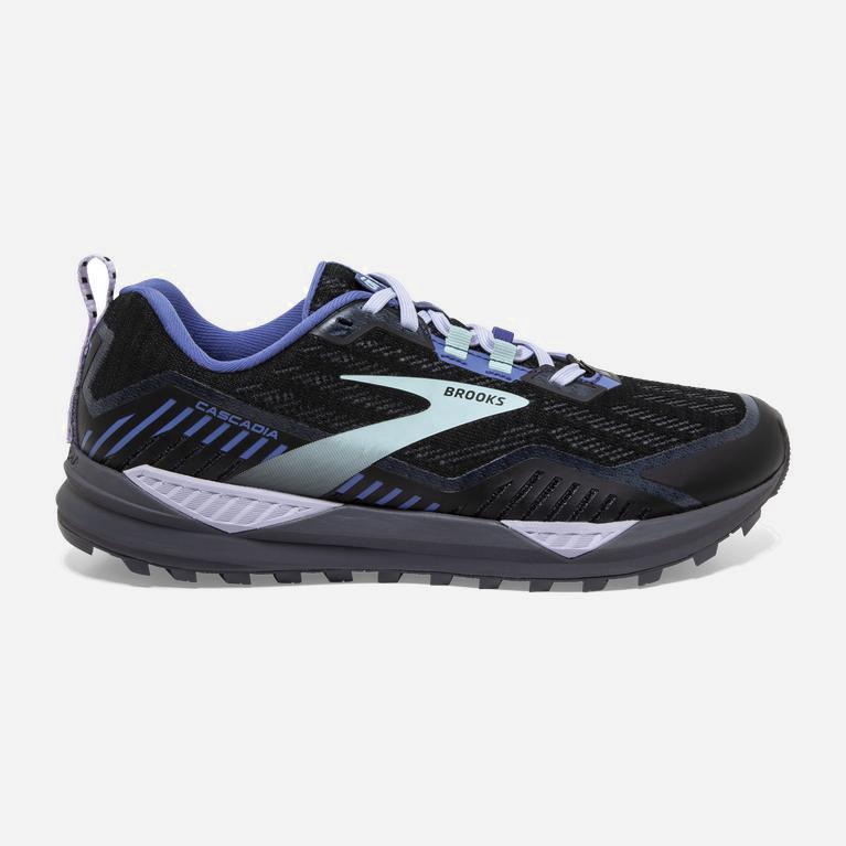 Brooks Cascadia 15 Gtx Womens Trail Running Shoes Ireland Black/Marlin/Blue (HVAX-19265)